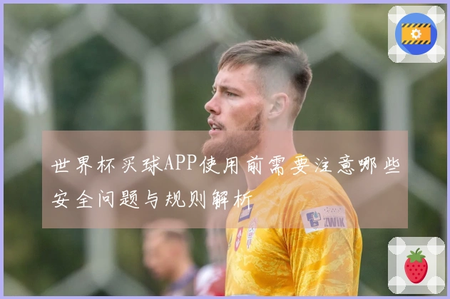 世界杯买球APP使用前需要注意哪些安全问题与规则解析