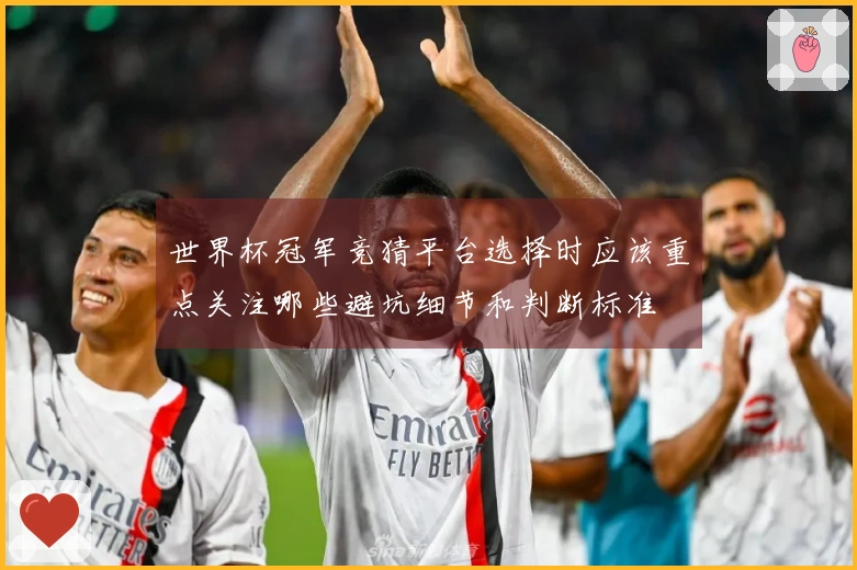 世界杯冠军竞猜平台选择时应该重点关注哪些避坑细节和判断标准